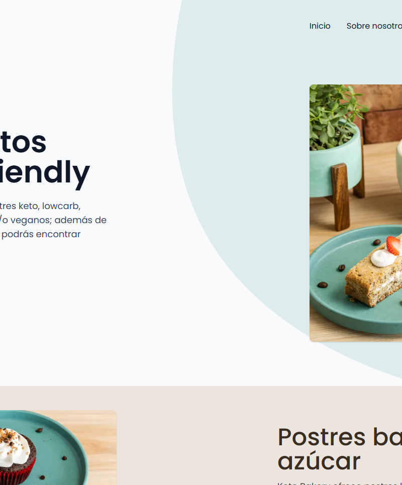 Website for the Keto Bakery dessert shop. Includes a content management system (CMS) for products, image optimization, and content updates via webhooks.